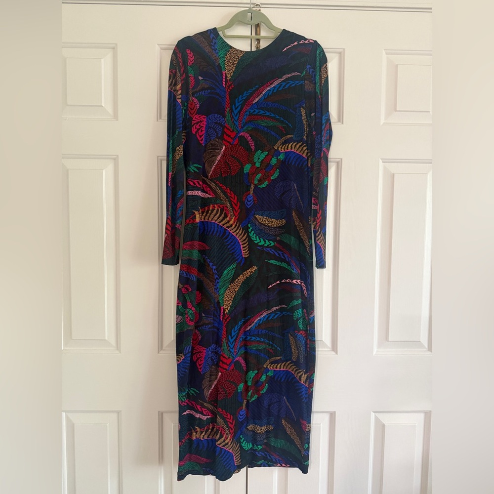 FARM Rio Vibrant Tropical Long Sleeve Dress
